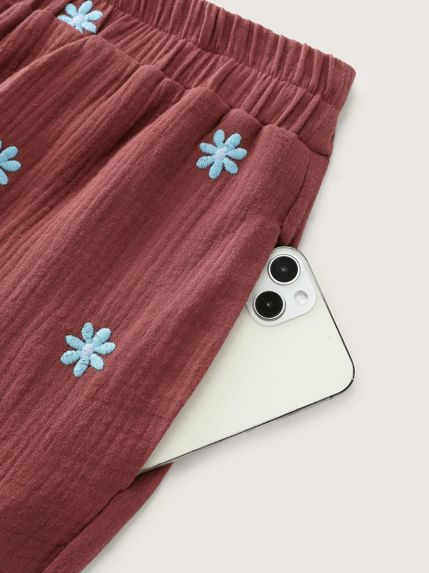 Supersoft Floral Embroidered Pants sold by Bloomchic product image thumbnail 5