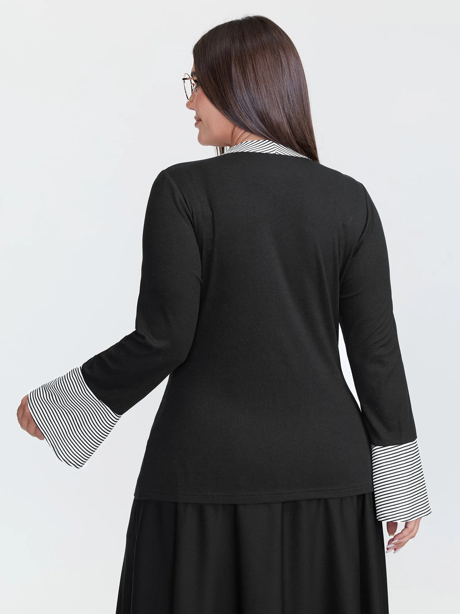 Supersoft Stripe Bow Accent Top sold by Bloomchic product image thumbnail 4