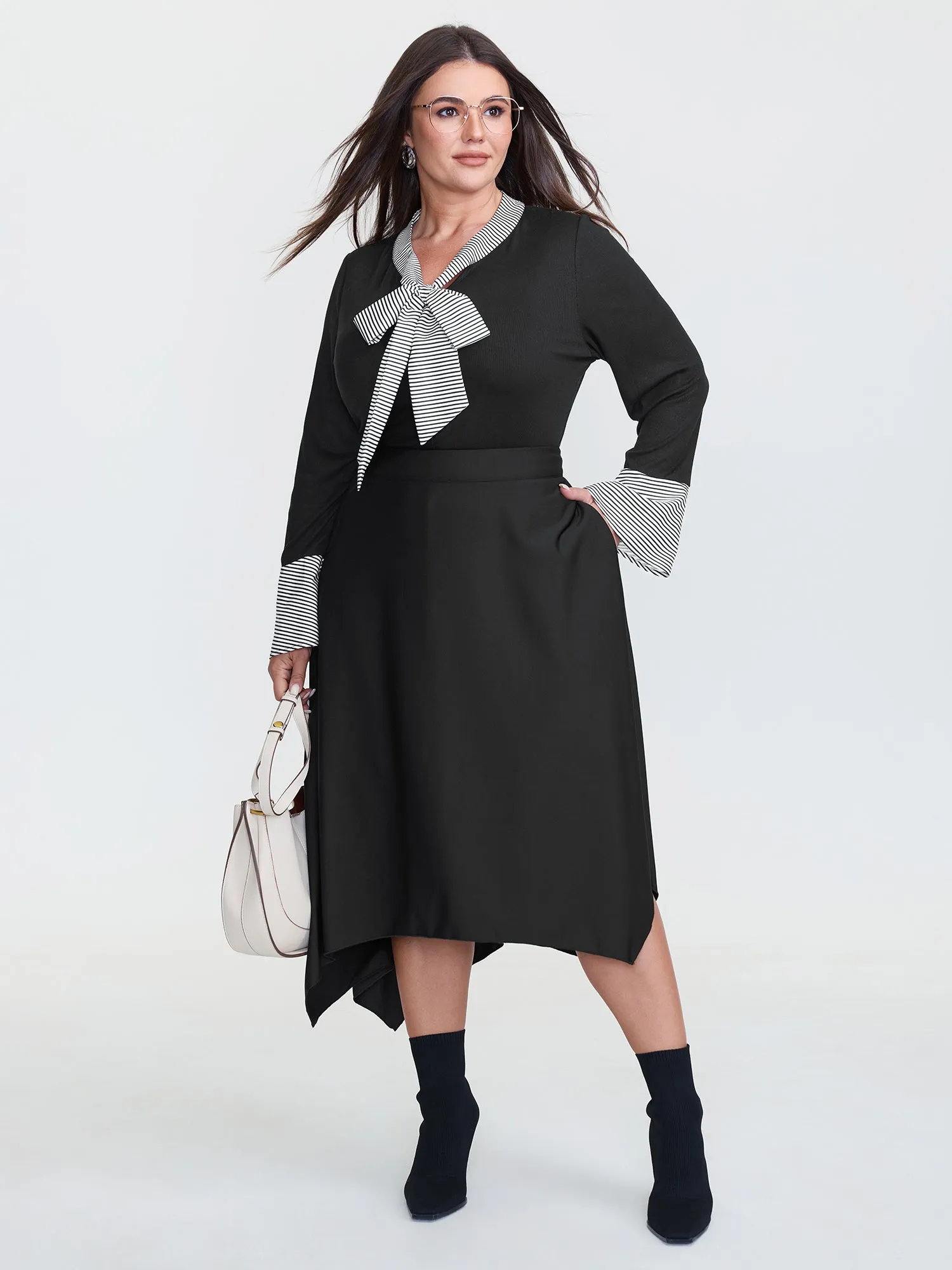 Supersoft Stripe Bow Accent Top sold by Bloomchic product image thumbnail 2