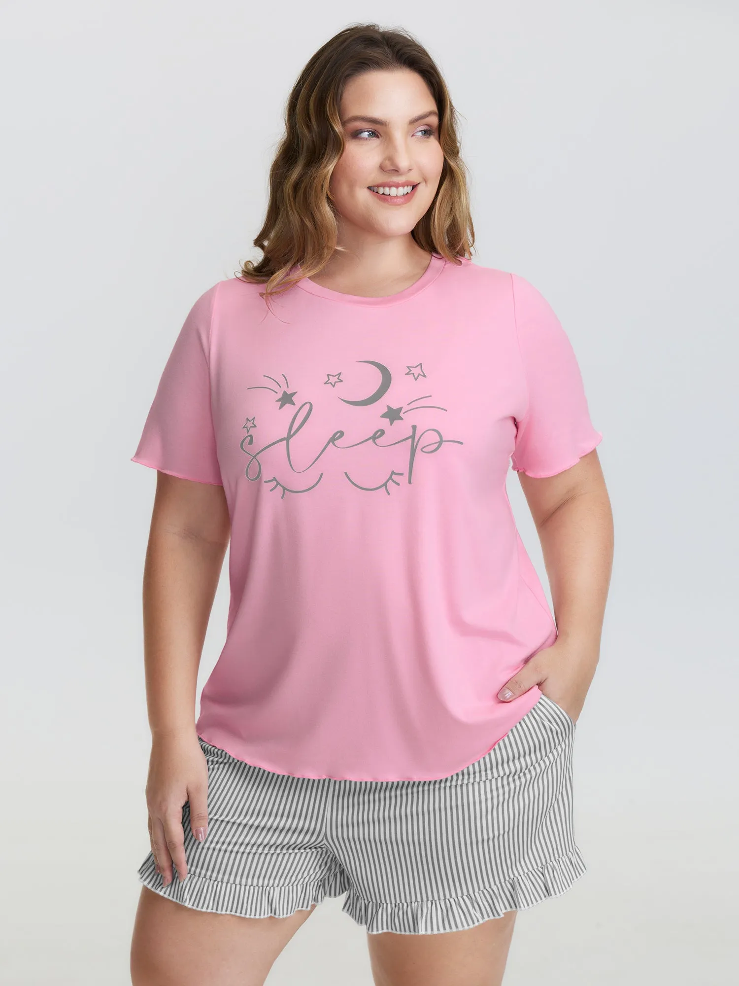 Sweet Dreams Color Contrast Pajama Set sold by Bloomchic