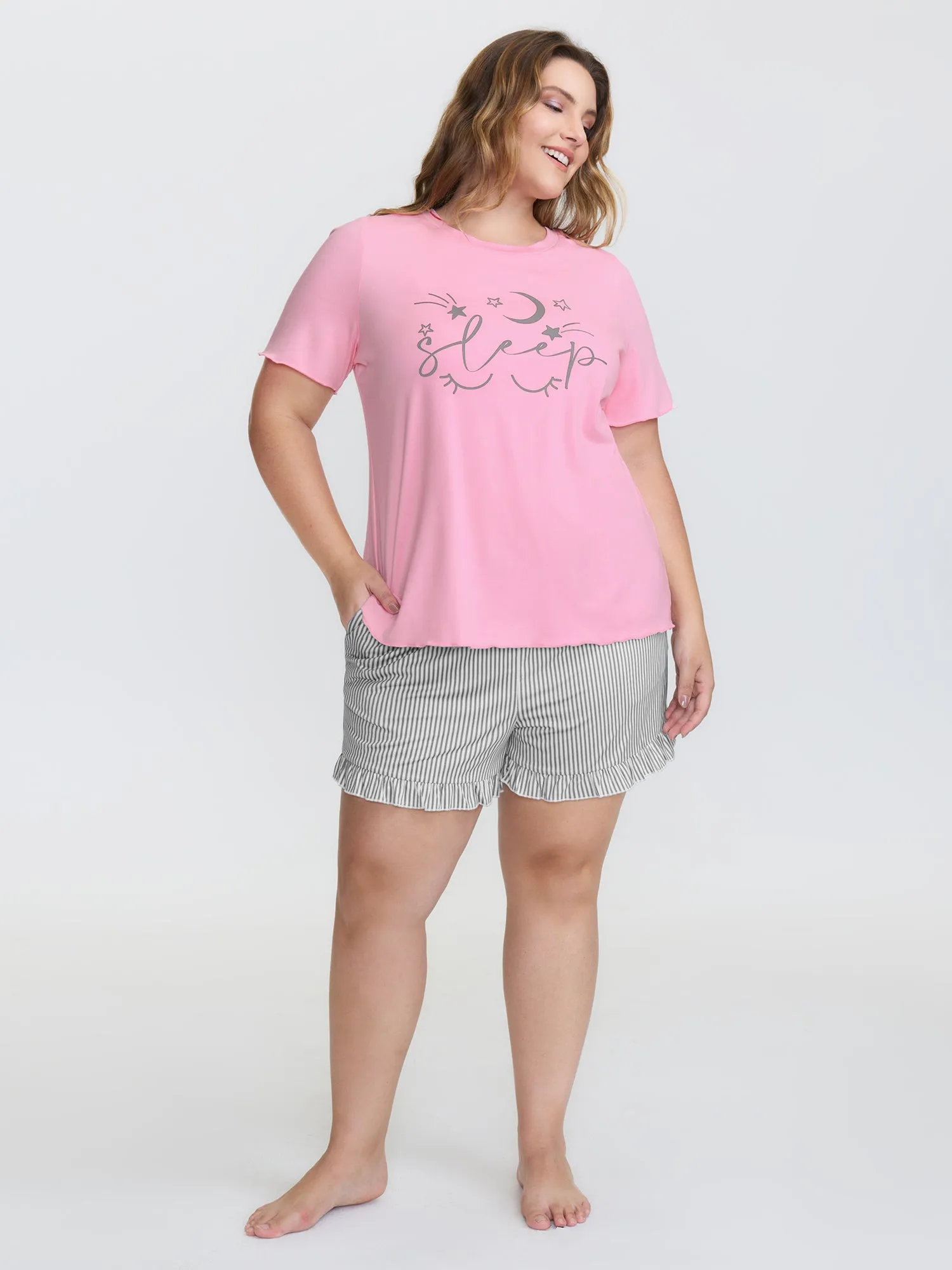 Sweet Dreams Color Contrast Pajama Set sold by Bloomchic product image thumbnail 2