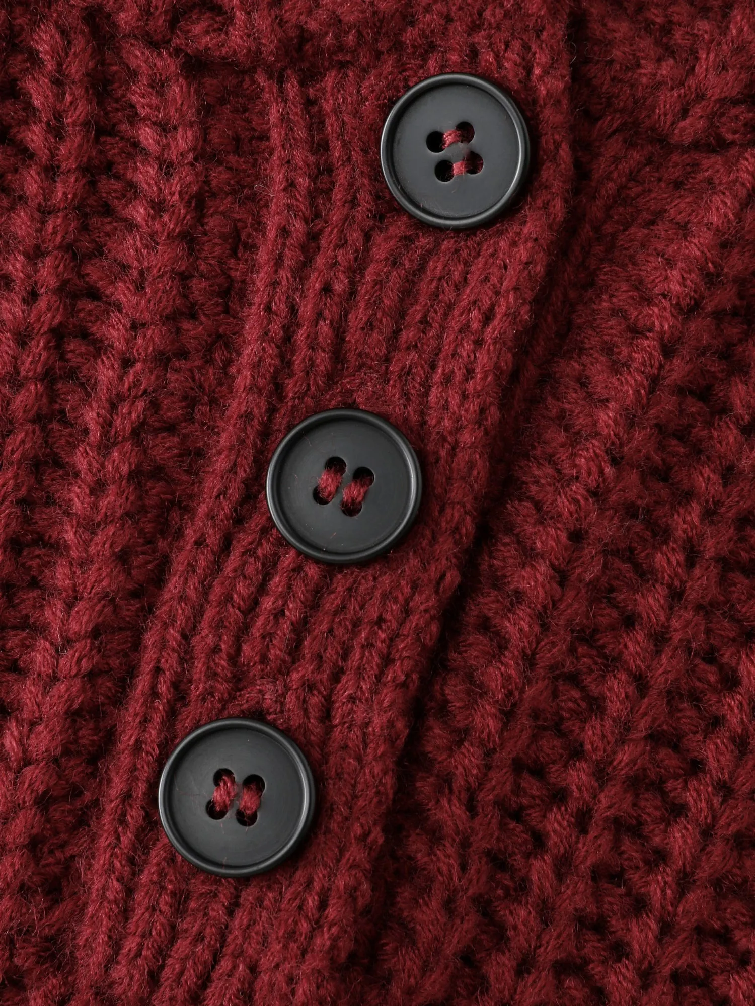 Hooded Textured Half Placket Button Pullover sold by Bloomchic product image thumbnail 5