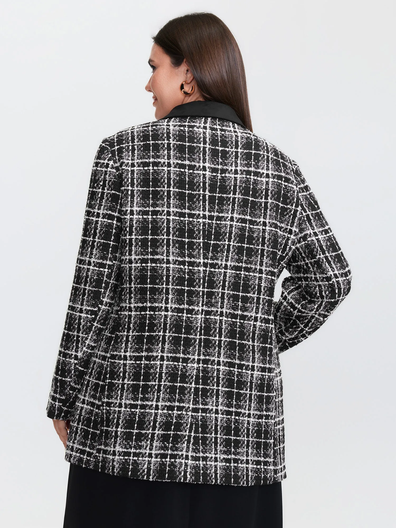 Tweed Print Lined Double Breasted Blazer sold by Bloomchic product image thumbnail 5