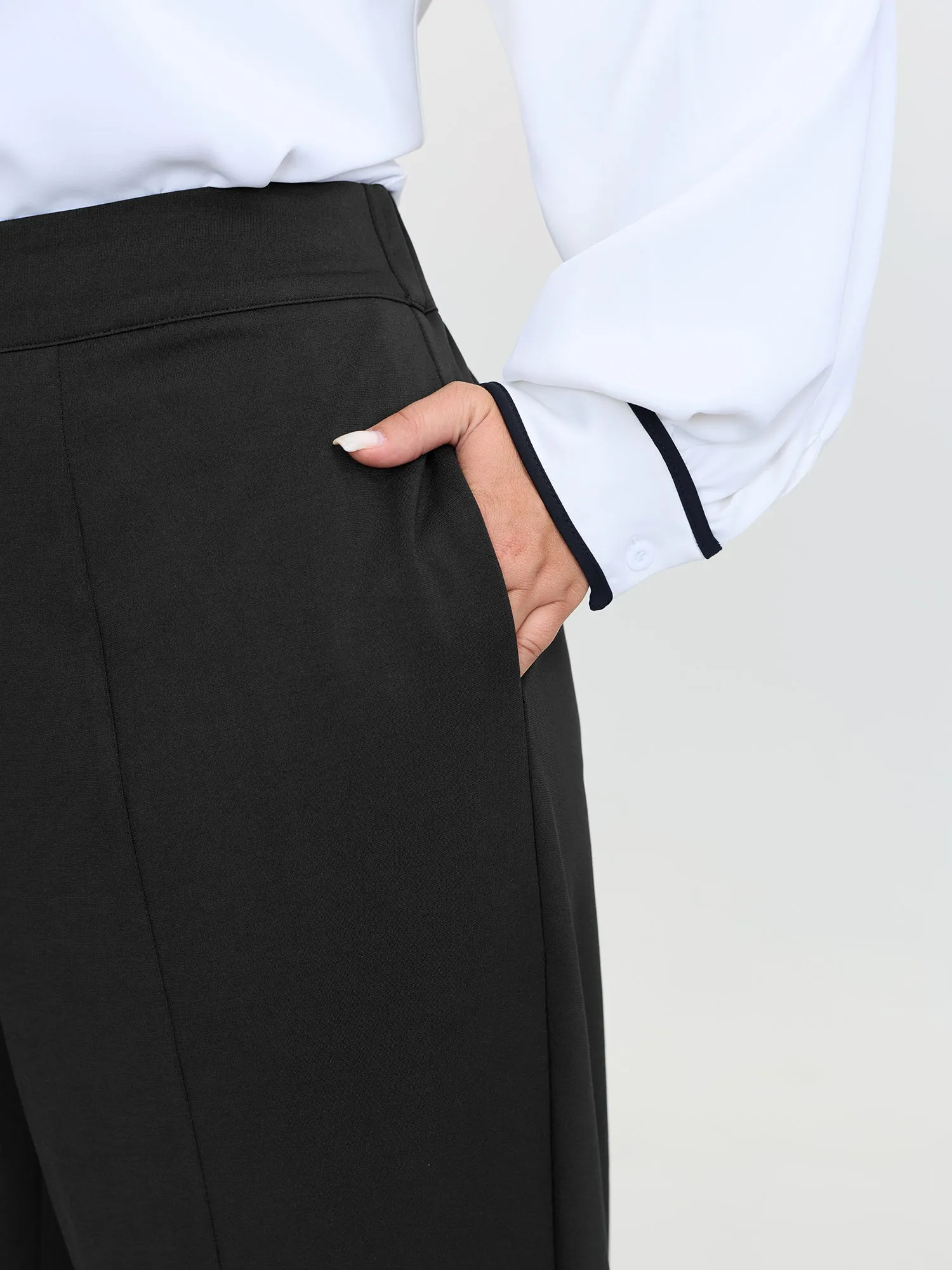 Elastic Back Waistband Pants sold by Bloomchic product image thumbnail 3