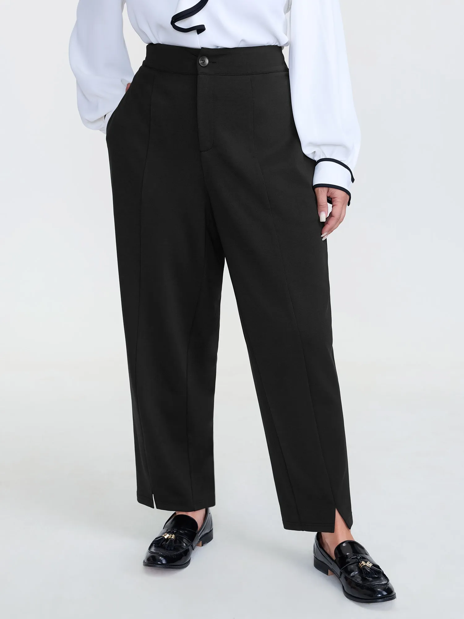 Elastic Back Waistband Pants sold by Bloomchic