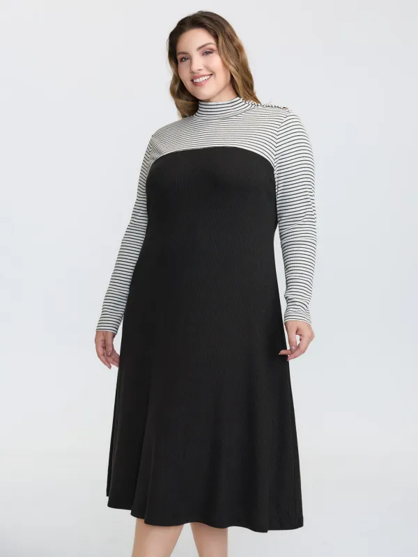 Layered Keep it Casual Stripe Midi Dress sold by Bloomchic