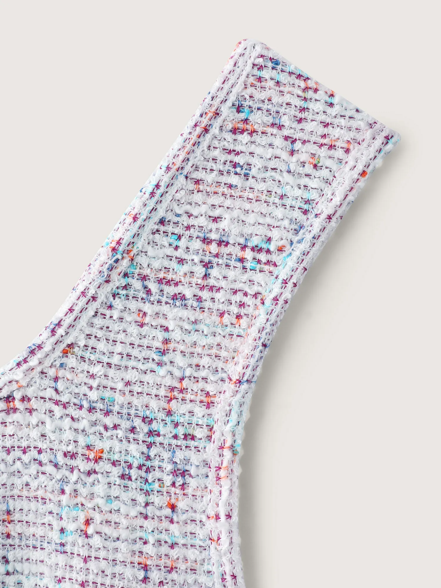 Stretchy Tweed Shirred Back Pockets Midi Dress sold by Bloomchic product image thumbnail 5