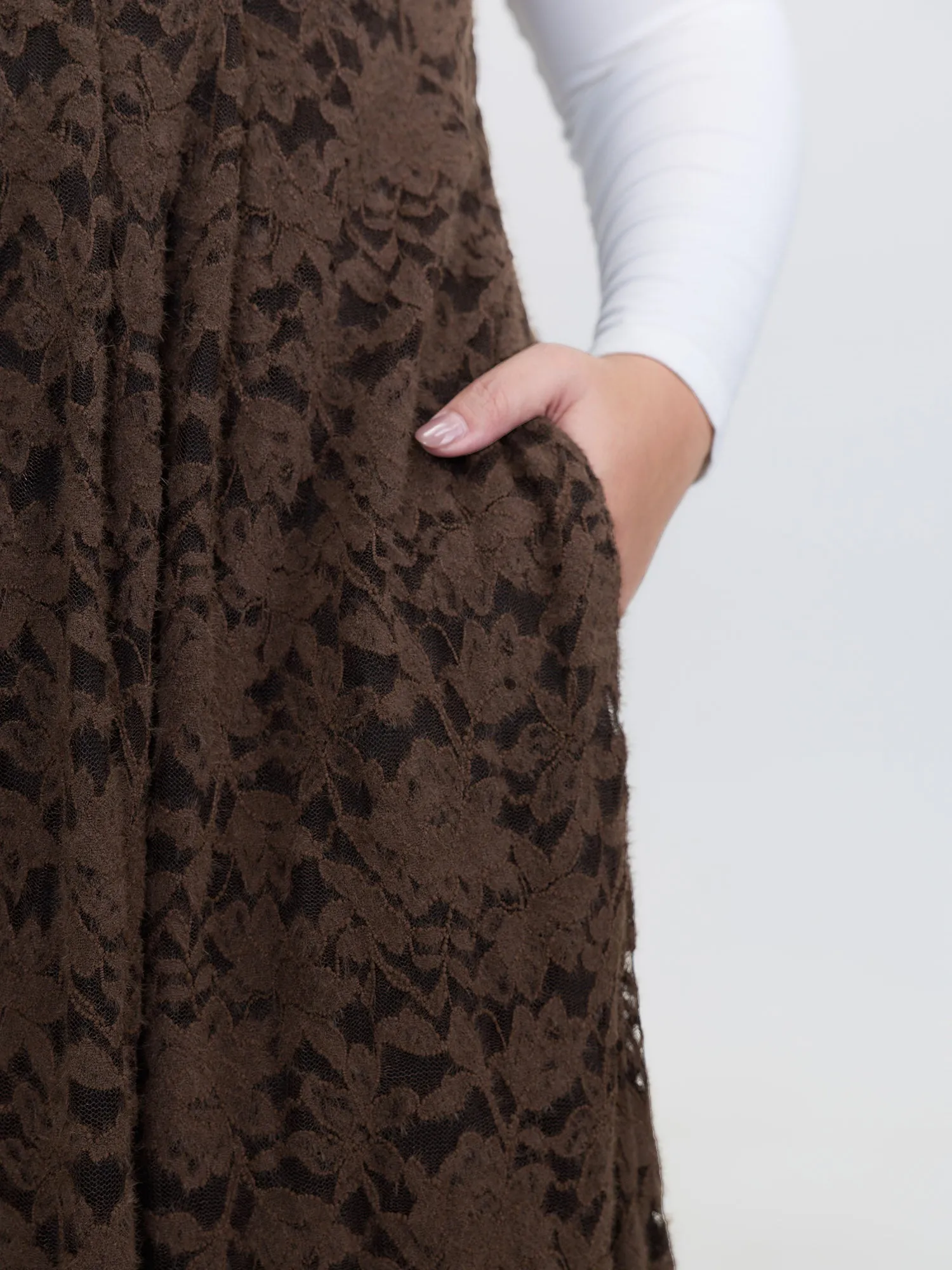 Lace Textured Adjustable Straps Maxi Dress sold by Bloomchic product image thumbnail 3