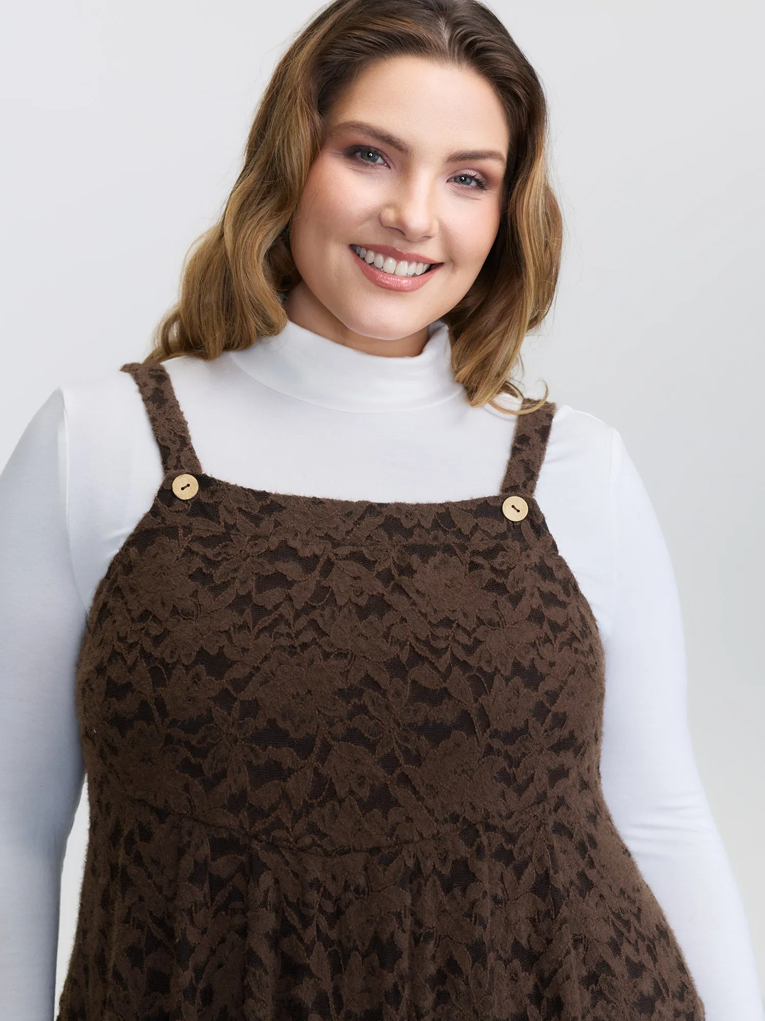 Lace Textured Adjustable Straps Maxi Dress sold by Bloomchic product image thumbnail 2