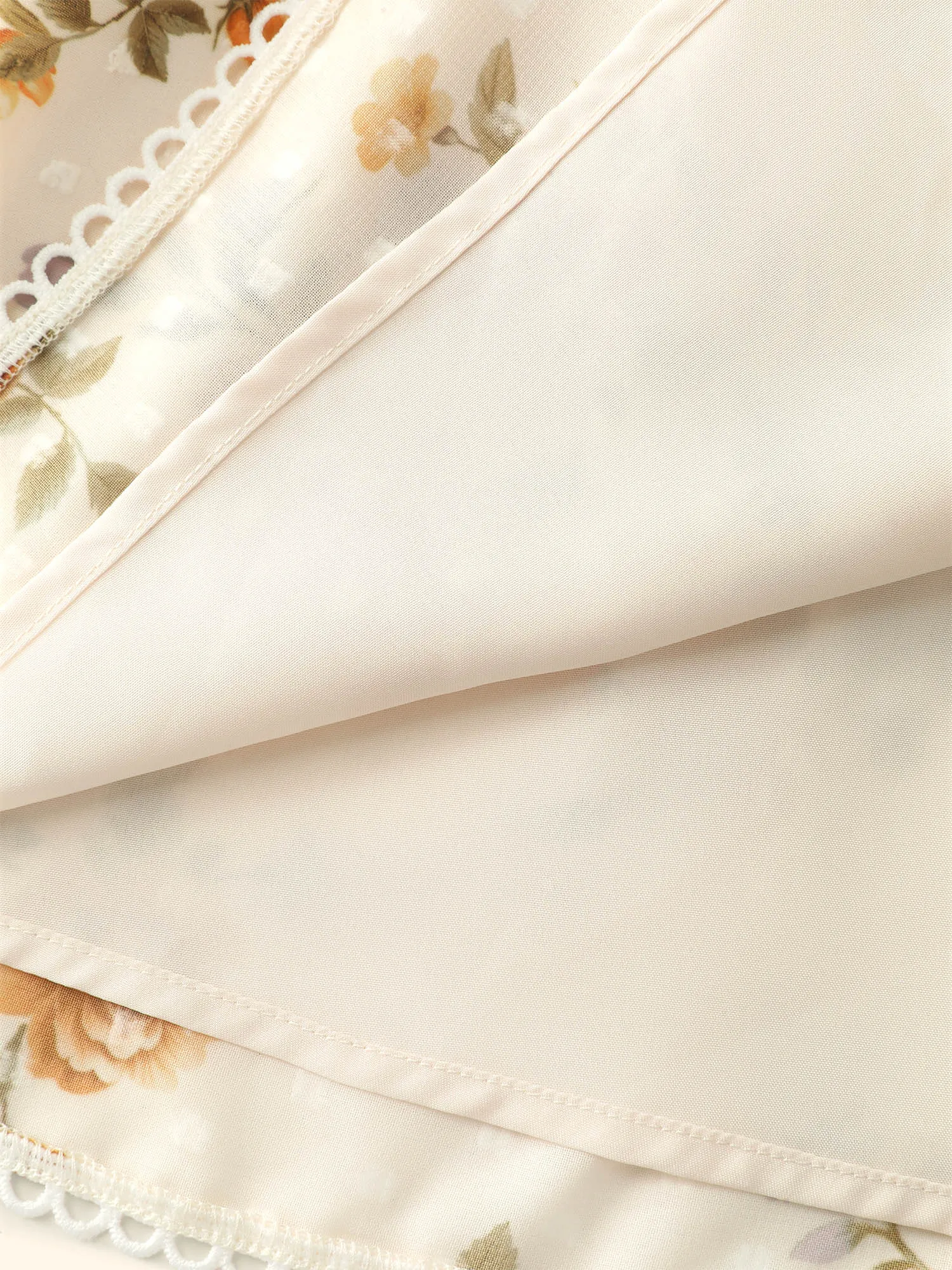 Floral Textured Lace Trim Flowy Midi Dress sold by Bloomchic product image thumbnail 5