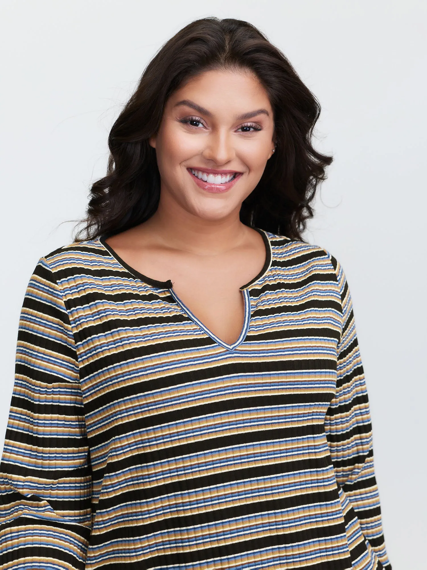 Monochrome Stripe Embroidery T-Shirt sold by Bloomchic product image thumbnail 2