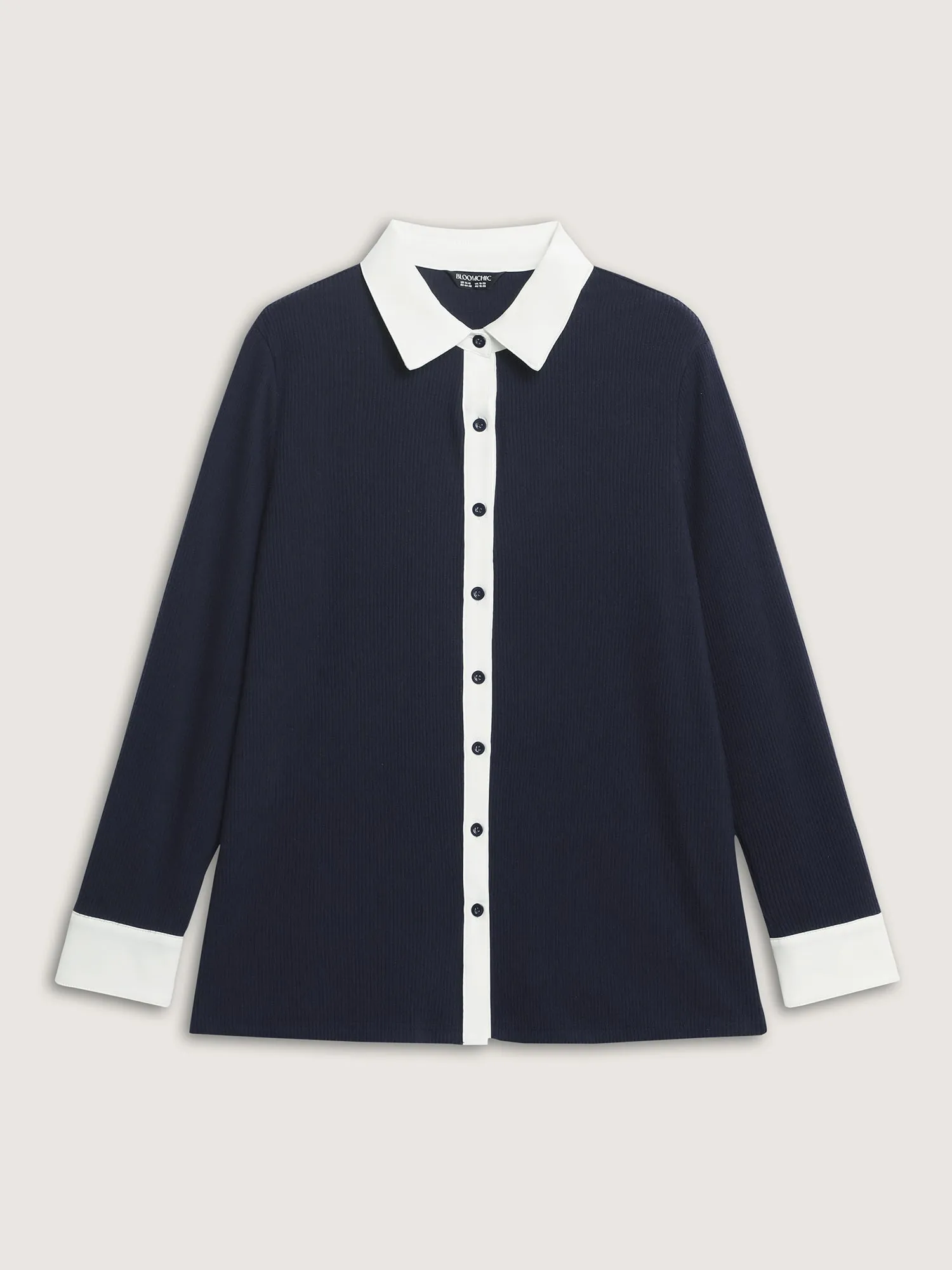 Color Contrast Placket Button T-Shirt sold by Bloomchic product image thumbnail 5