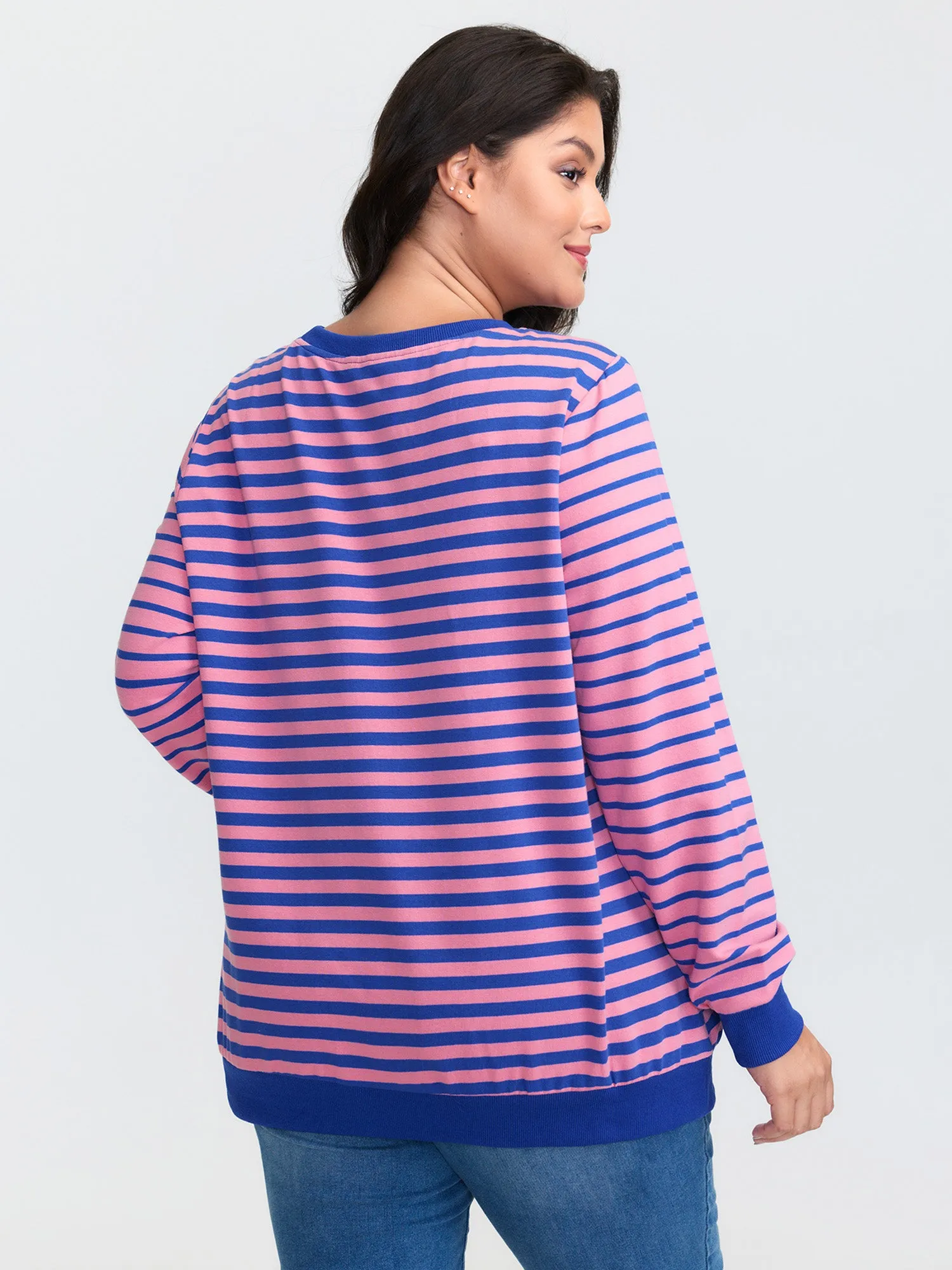 Pure Cotton Multicolor Stripe Sweatshirt sold by Bloomchic product image thumbnail 4