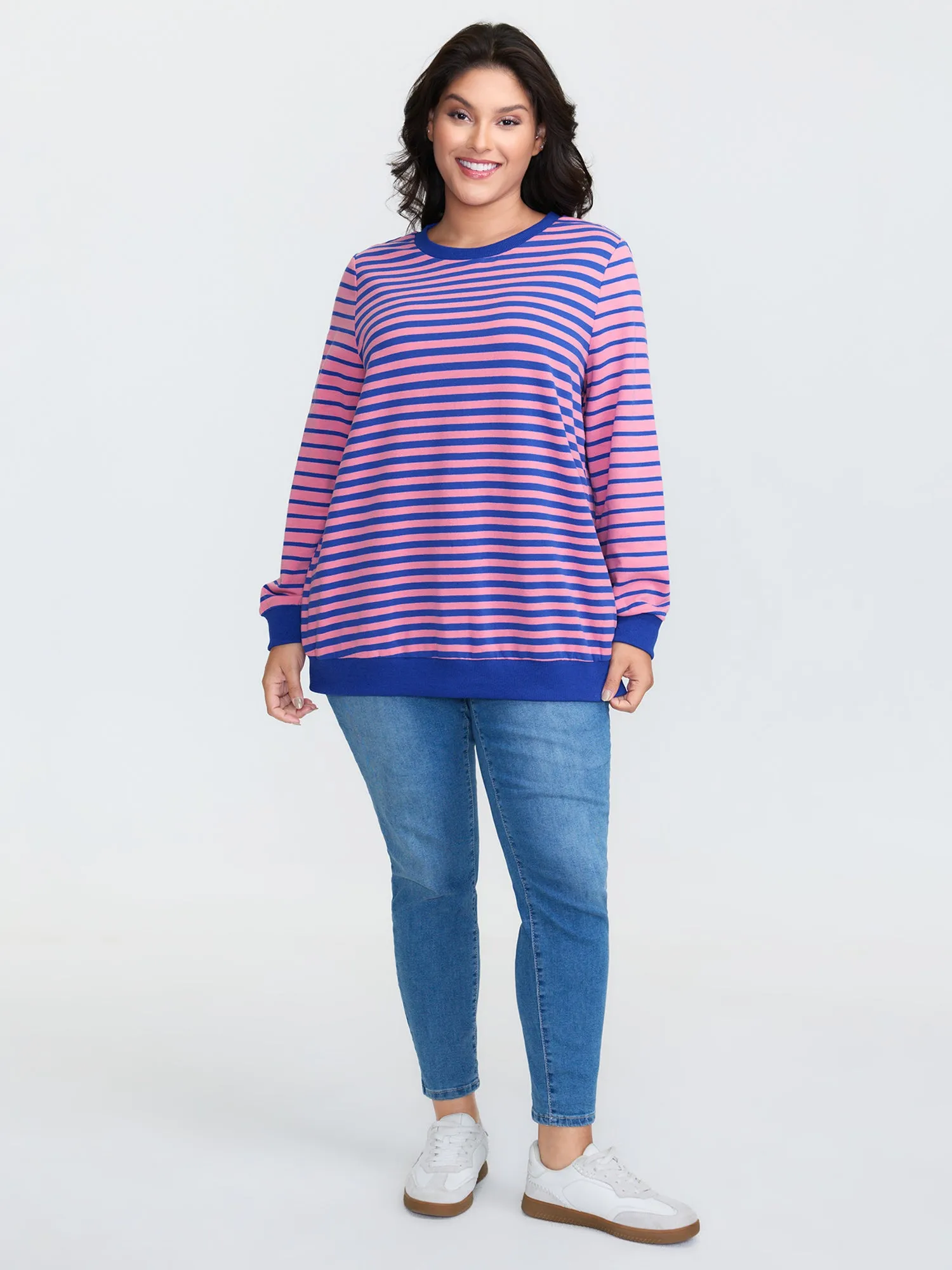 Pure Cotton Multicolor Stripe Sweatshirt sold by Bloomchic product image thumbnail 3