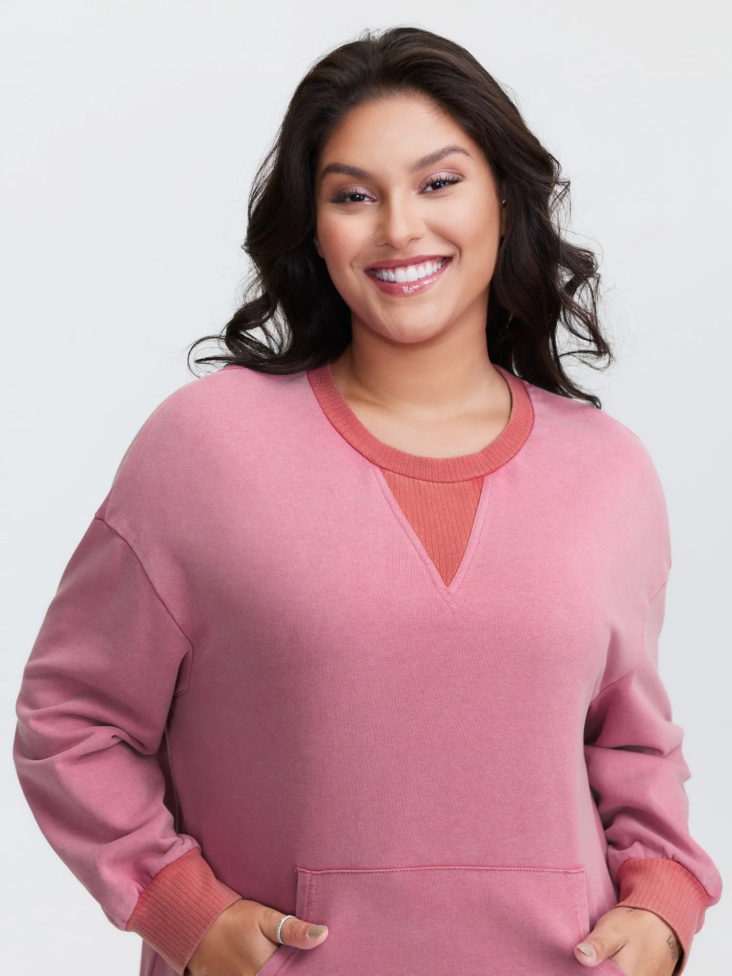 Pure Cotton Washed Distressed Pocket Sweatshirt sold by Bloomchic product image thumbnail 3