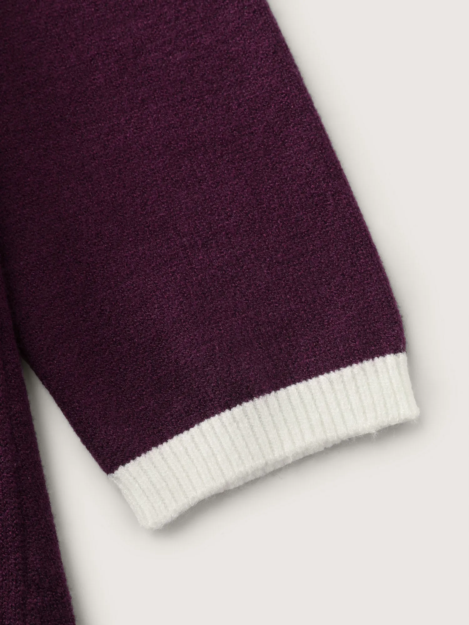 Supersoft Color Contrast A-Line Midi Sweater Dress sold by Bloomchic product image thumbnail 5