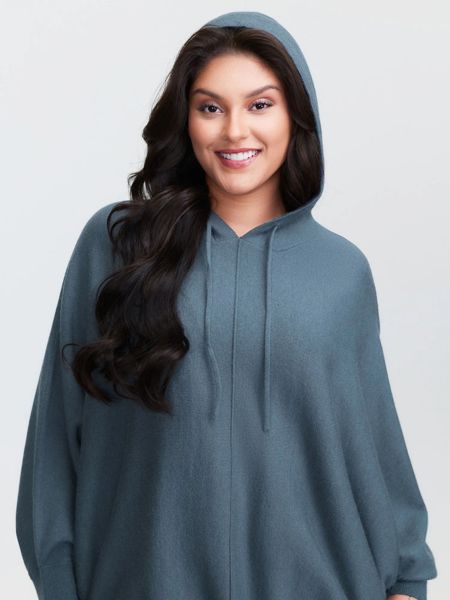 Supersoft Hooded Arc Hem Dolman Pullover sold by Bloomchic product image thumbnail 2