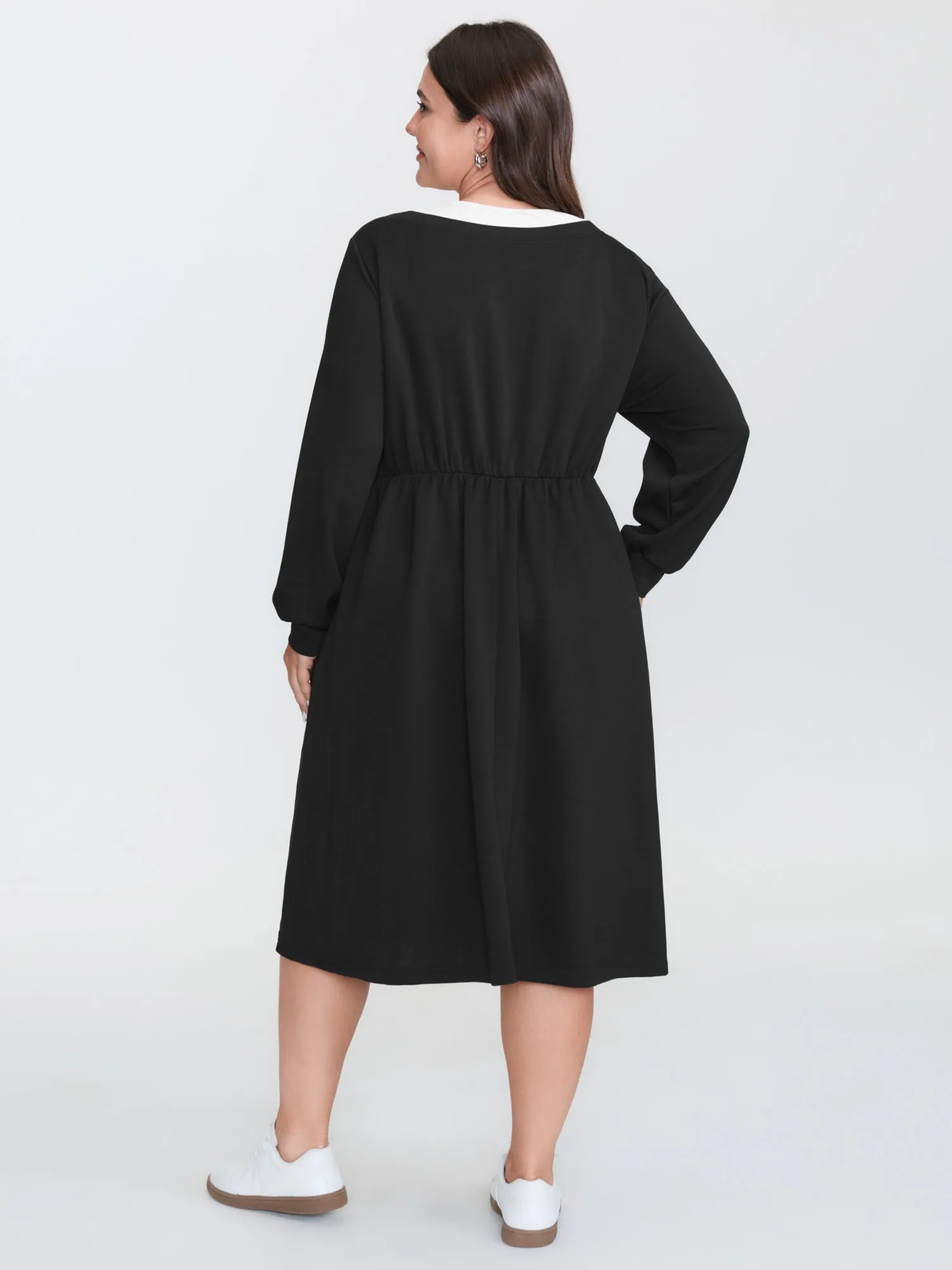 2-In-1 Supersoft Pleated Midi Dress sold by Bloomchic product image thumbnail 4