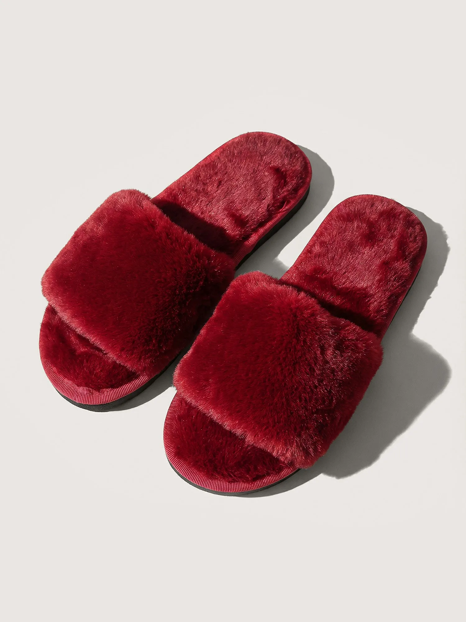 Minimalist Furry Solid Slippers sold by Bloomchic product image thumbnail 2
