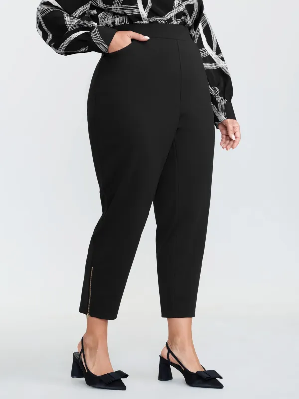 Pull-On Straight-Fit Pants sold by Bloomchic