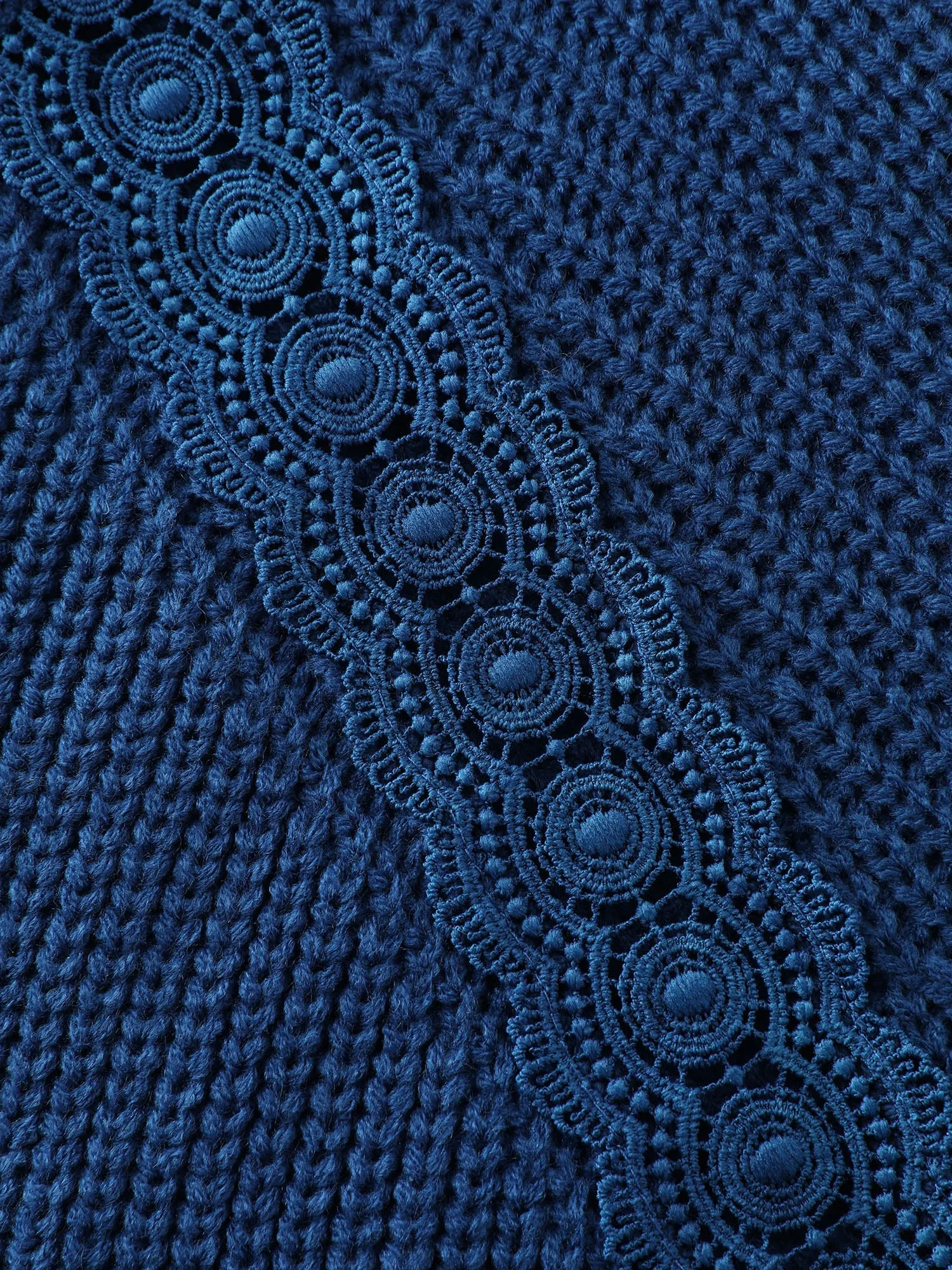 Textured Lace Cut-Out Shoulder Pullover sold by Bloomchic product image thumbnail 5
