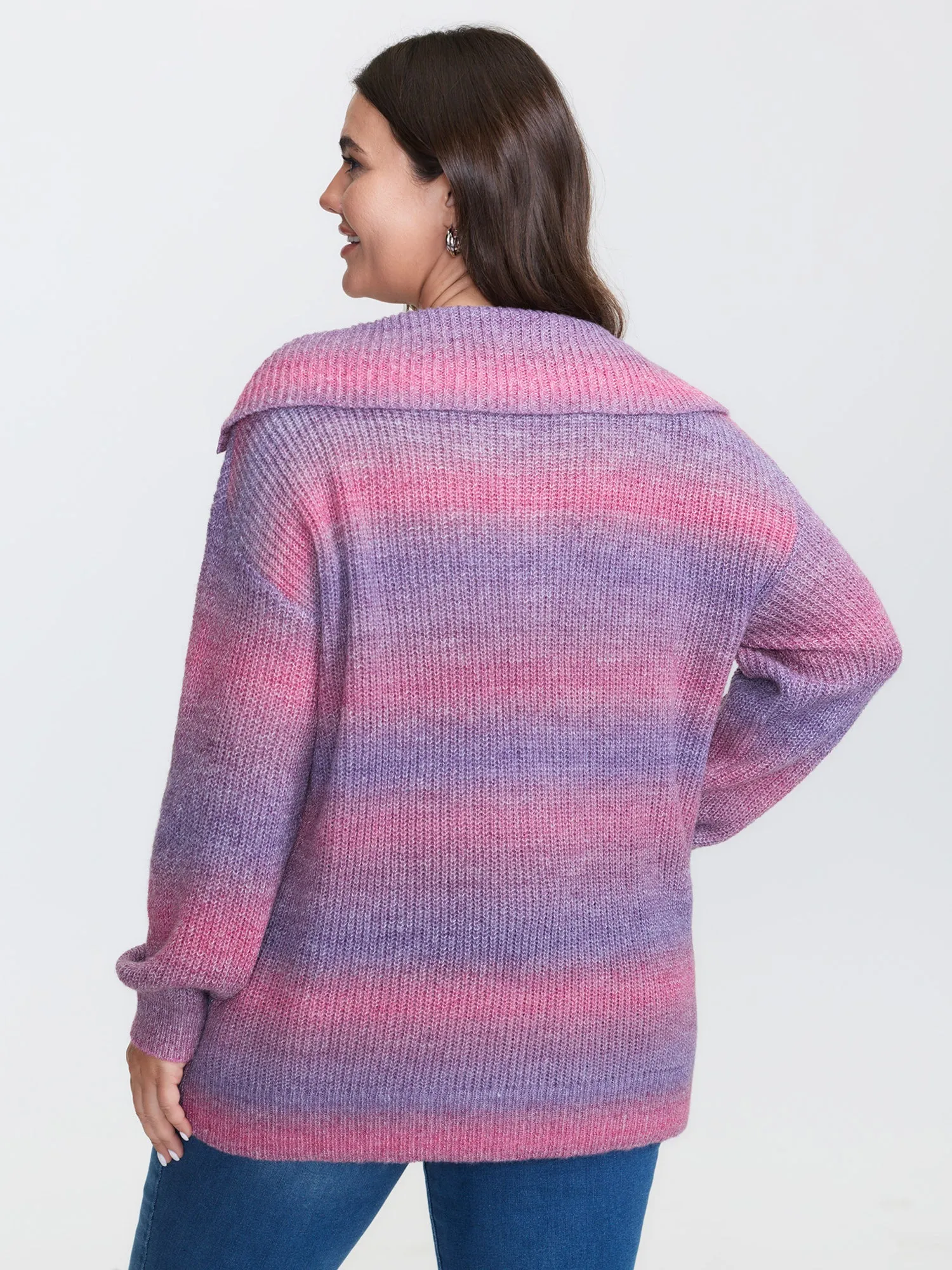 Colorful Striped Textured Polo Pullover sold by Bloomchic product image thumbnail 5