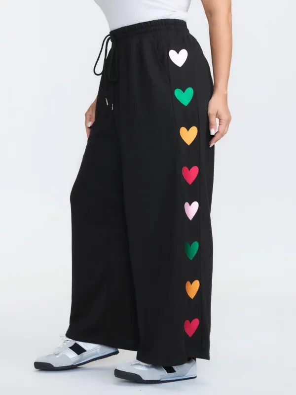 Embroidered Side Panel Stretchy Pants sold by Bloomchic