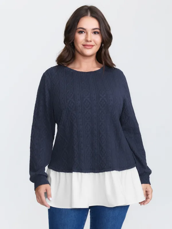 Back Bows Stretchy Layered Knit Top sold by Bloomchic