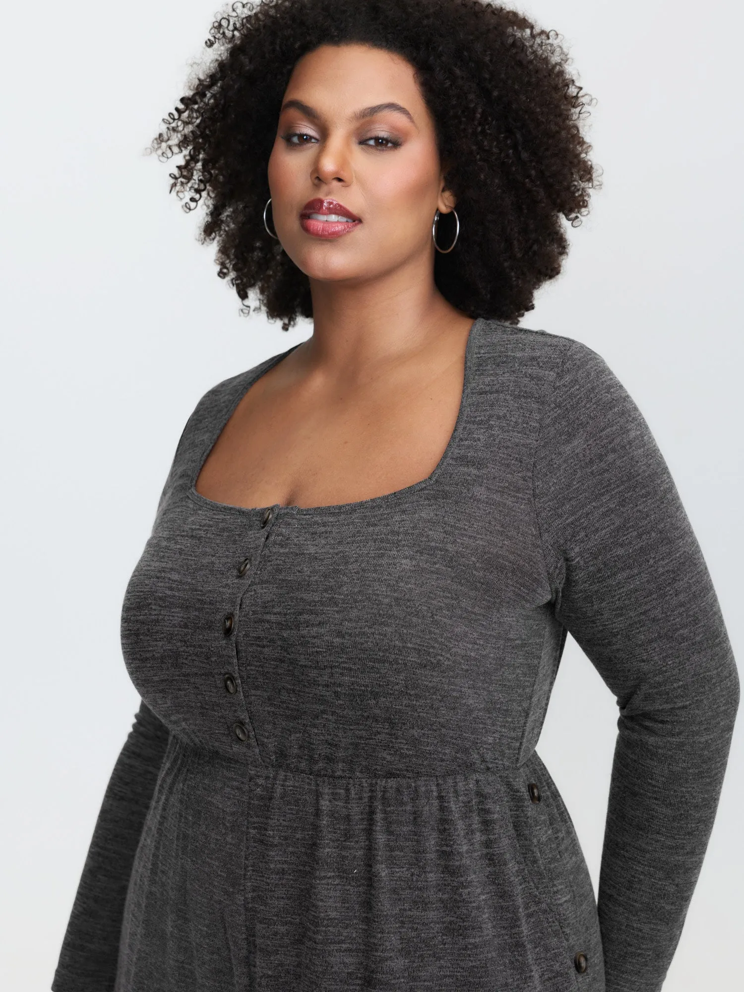 Stretchy Button Placket Wide-Leg Jumpsuit sold by Bloomchic product image thumbnail 2