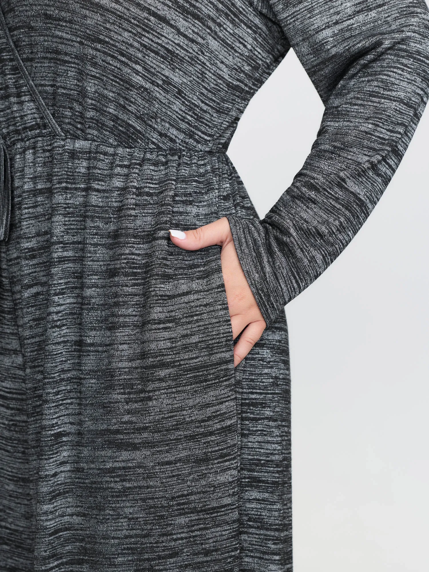 Supersoft Heather Drawstring Comfy Jumpsuit sold by Bloomchic product image thumbnail 3