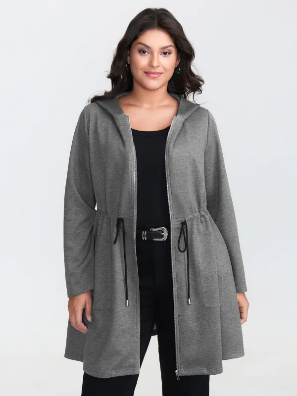 Supersoft Color Contrast Hooded Coat sold by Bloomchic