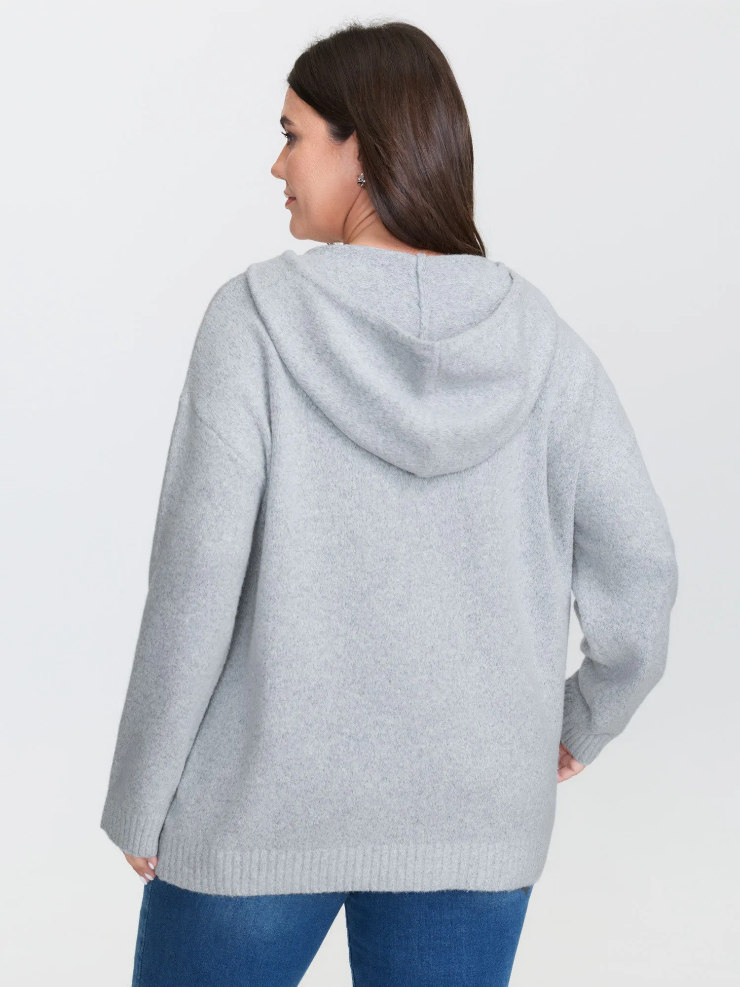 Textured Super Stretchy Hooded Pullover sold by Bloomchic product image thumbnail 4