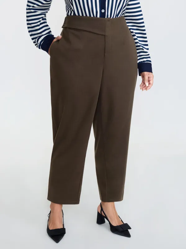 Cuffed Hem Pull-On Pants sold by Bloomchic