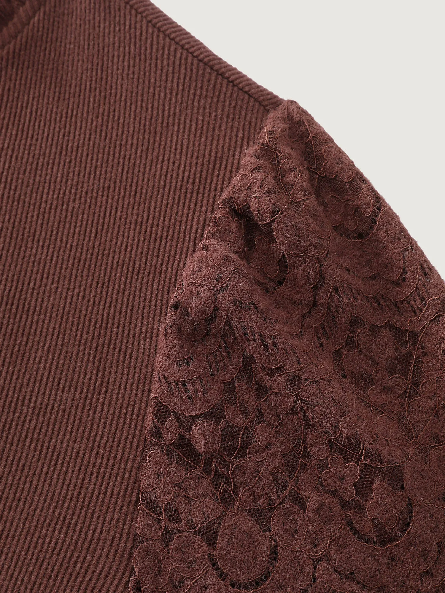 Cozy Ruffled Edge Tiered Sleeve Knit Top sold by Bloomchic product image thumbnail 5