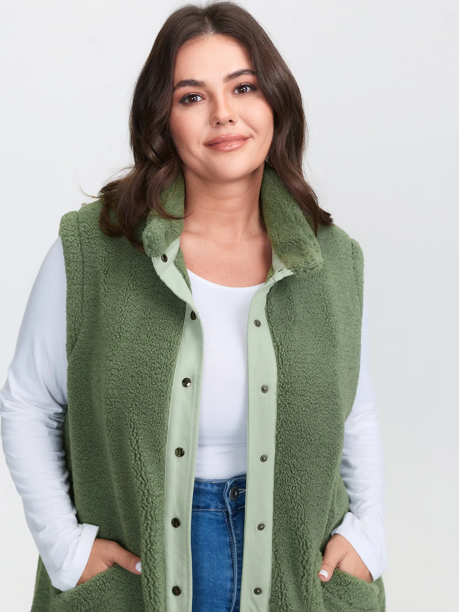 Warm & Cozy Textured Pockets Vest sold by Bloomchic product image thumbnail 3