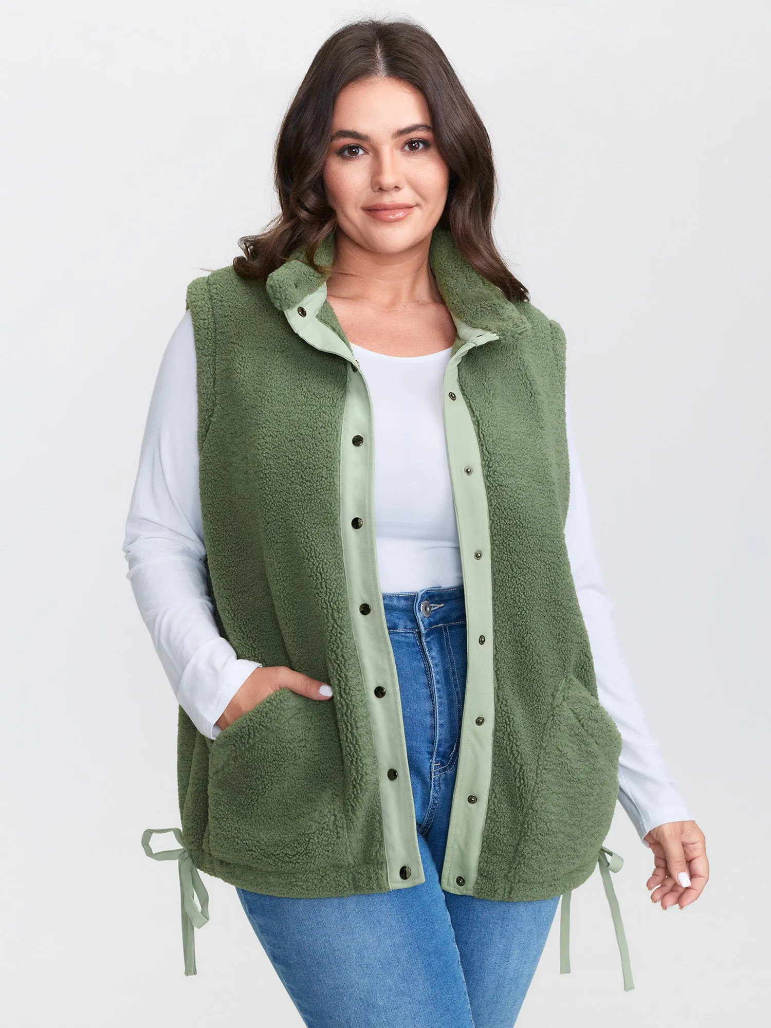 Warm & Cozy Textured Pockets Vest sold by Bloomchic