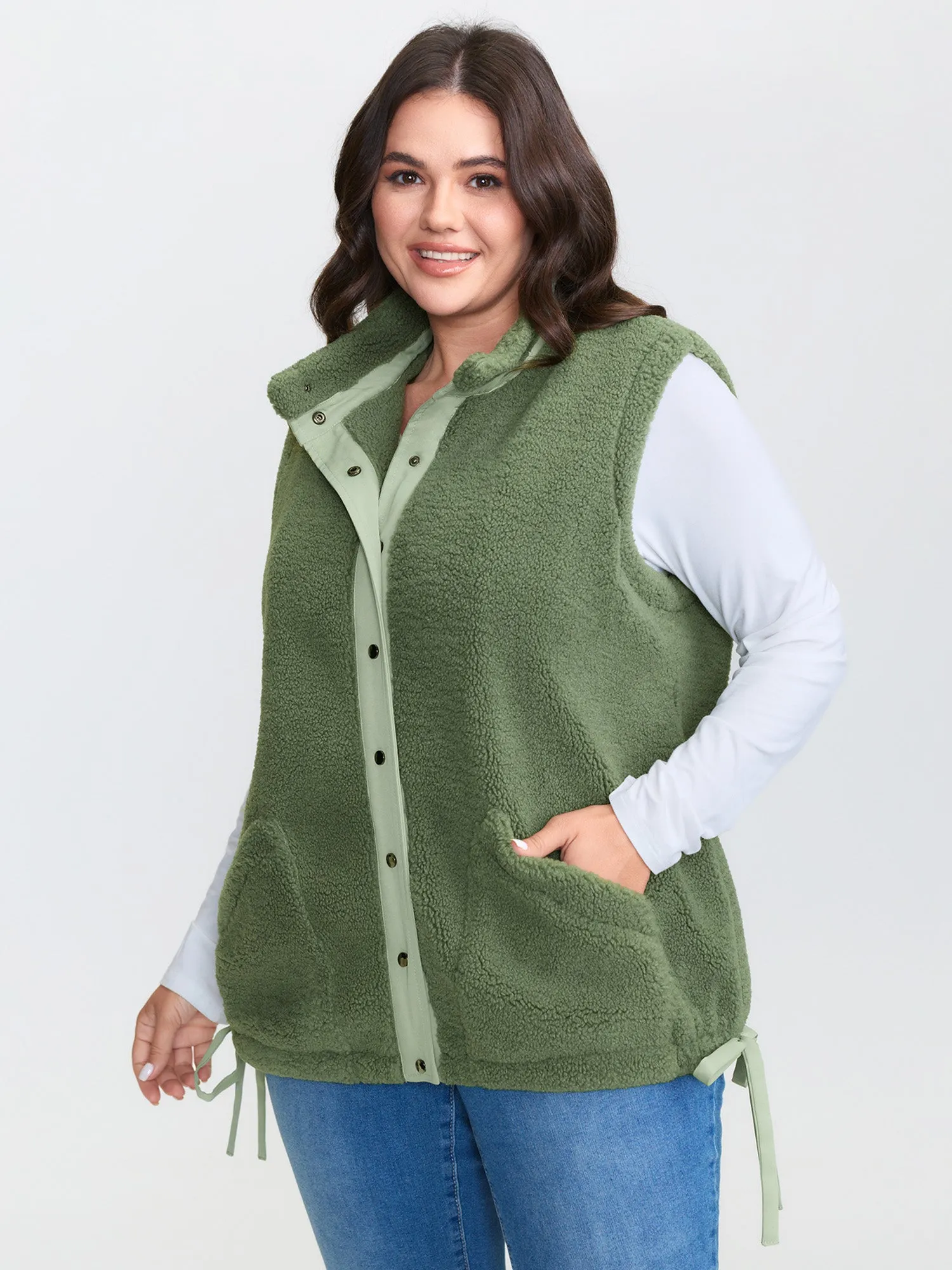 Warm & Cozy Textured Pockets Vest sold by Bloomchic product image thumbnail 4