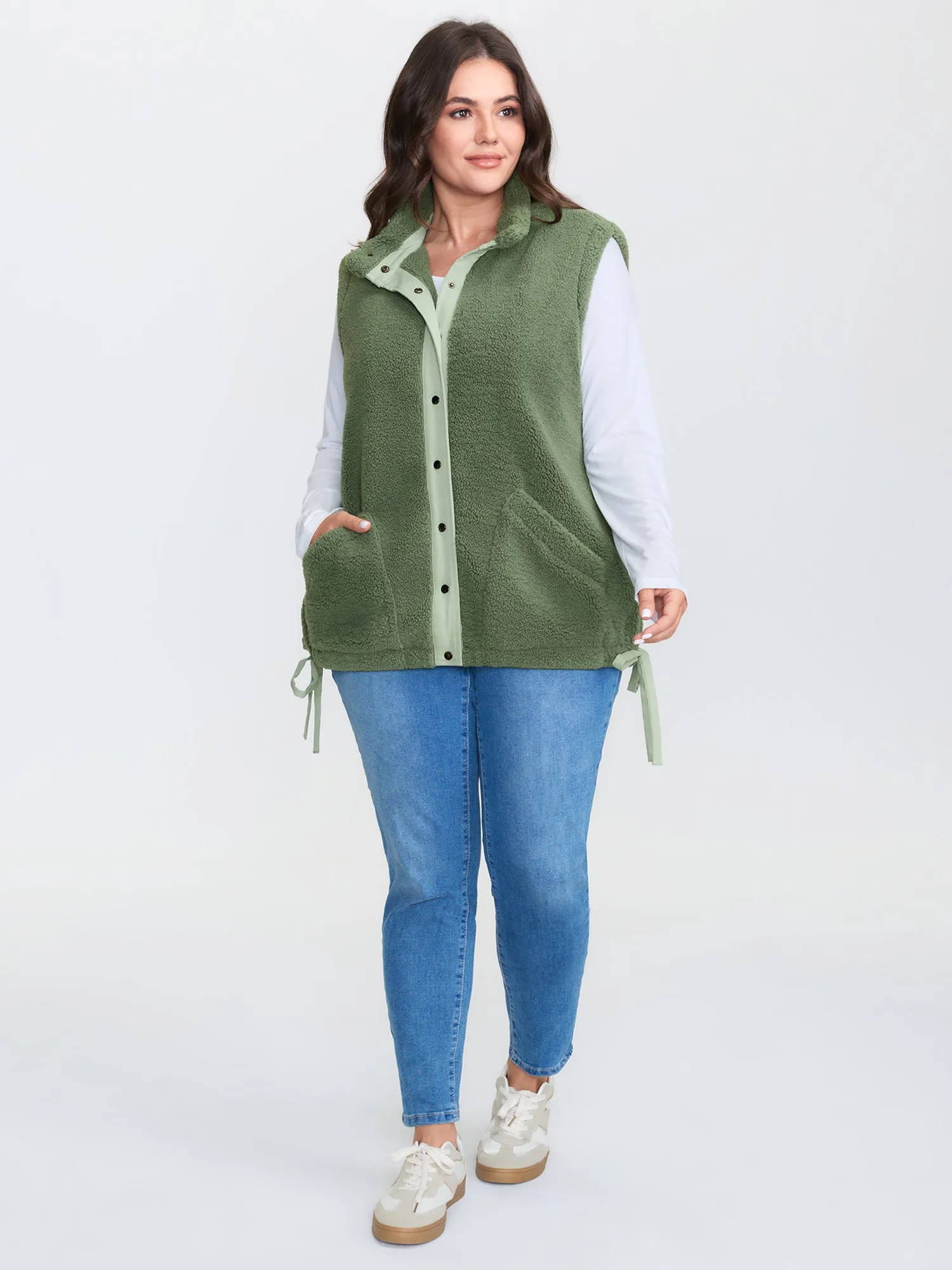 Warm & Cozy Textured Pockets Vest sold by Bloomchic product image thumbnail 2