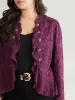 Guipure Lace Ruffle Trim Buckle Detail Jacket sold by Bloomchic