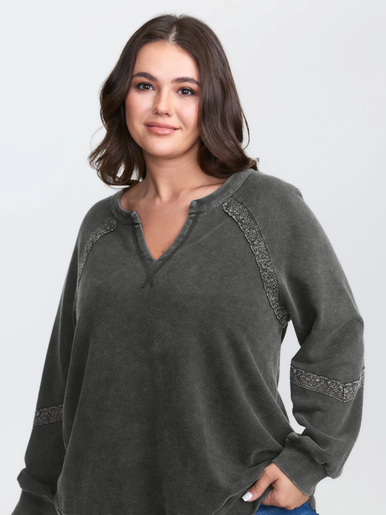 Pure Cotton Vintage Lace Trim Sweatshirt sold by Bloomchic product image thumbnail 3