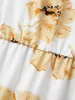 Square Neck Floral Raglan Sleeve Belted Dress sold by Bloomchic