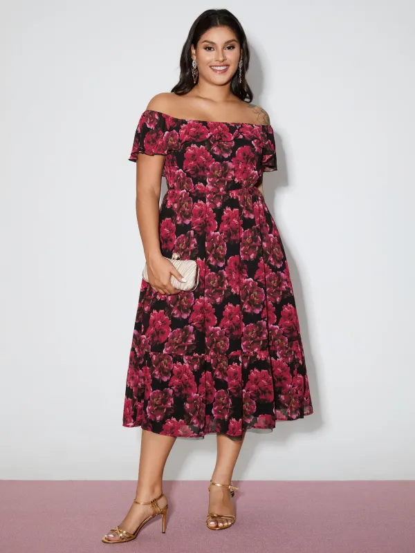 Love in the Air Off-Shoulder Maxi Dress made by Bloomchic