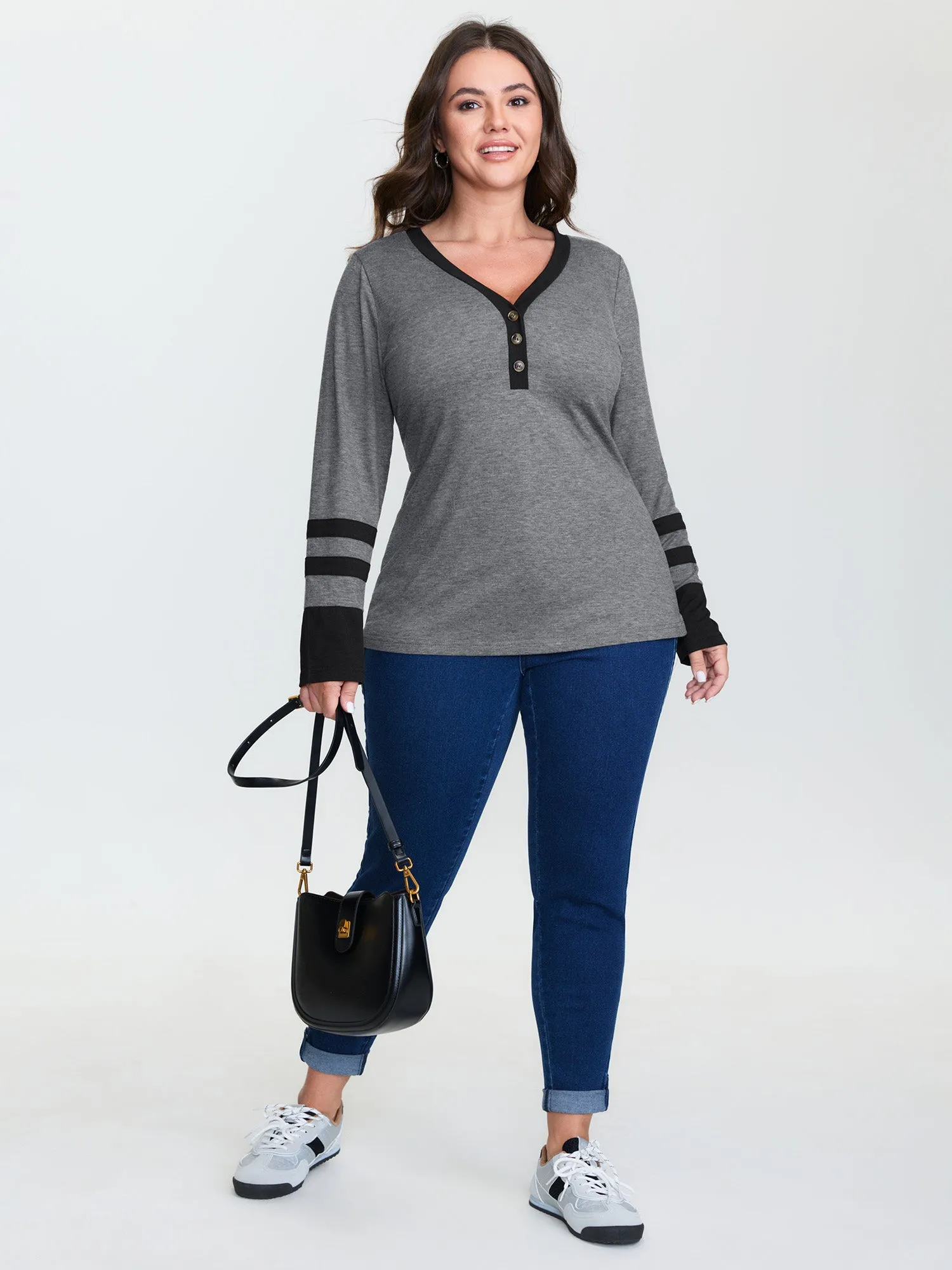 Color Contrast Striped T-Shirt sold by Bloomchic product image thumbnail 4