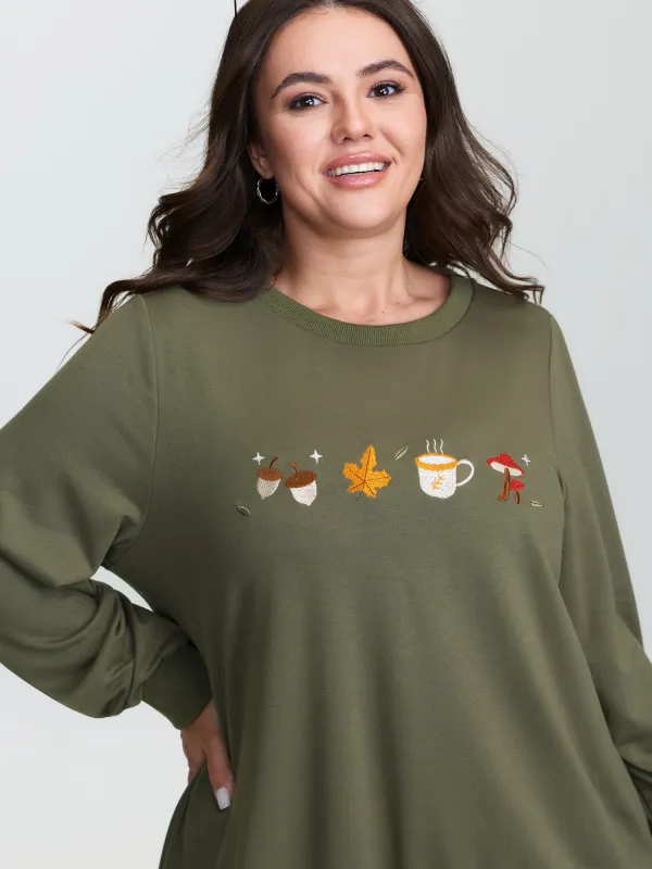 Supersoft Cozy Embroidery Sweatshirt sold by Bloomchic