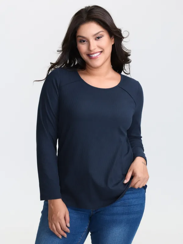 Supersoft Pleated Detail Fitted T-Shirt sold by Bloomchic