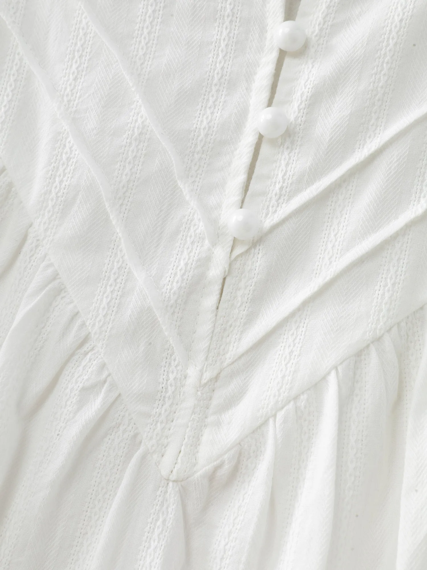 Floral Eyelet Trim Ruffled Neck Blouse sold by Bloomchic product image thumbnail 5