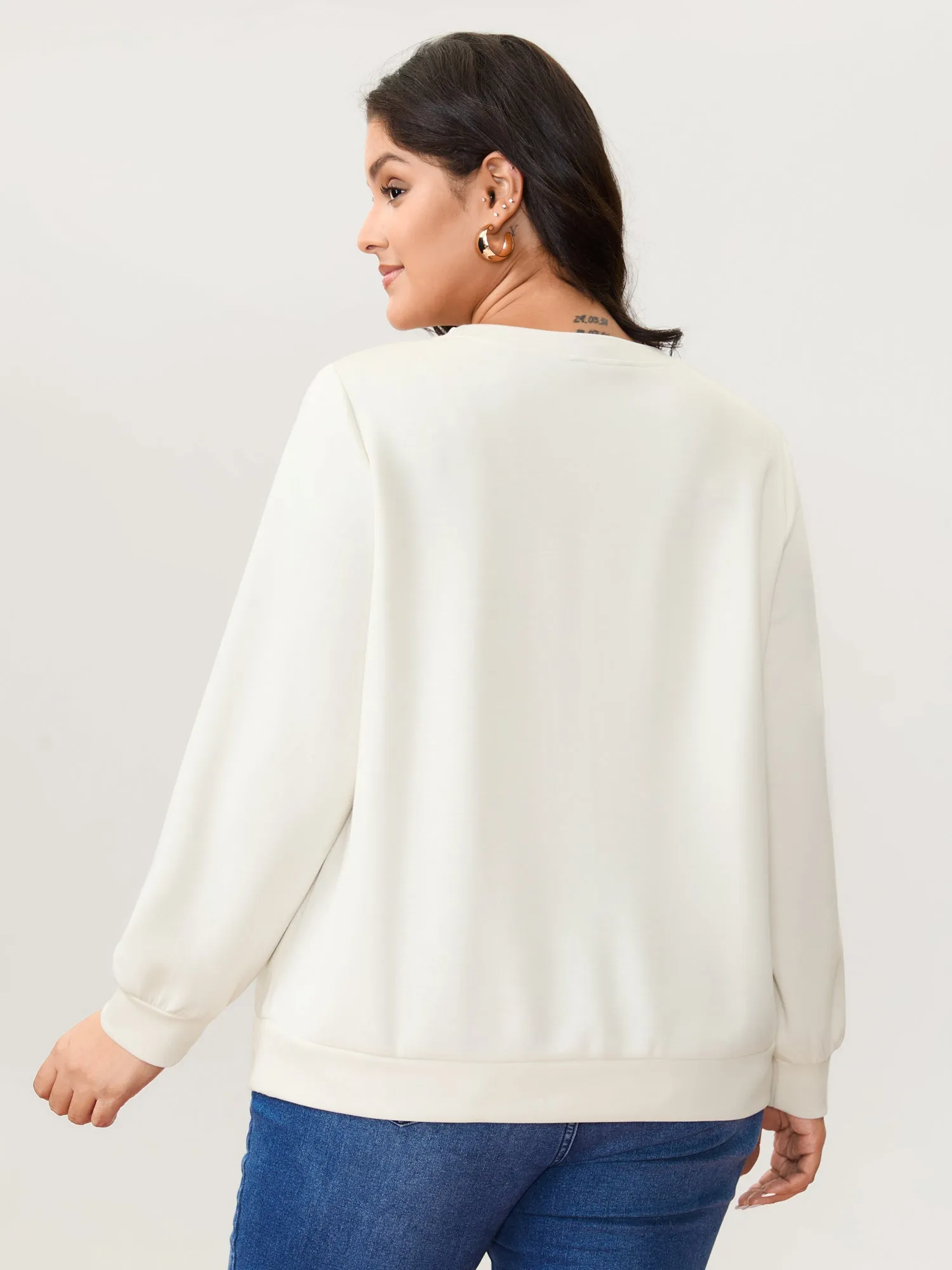 Love Letter Pattern Sweatshirt sold by Bloomchic product image thumbnail 4