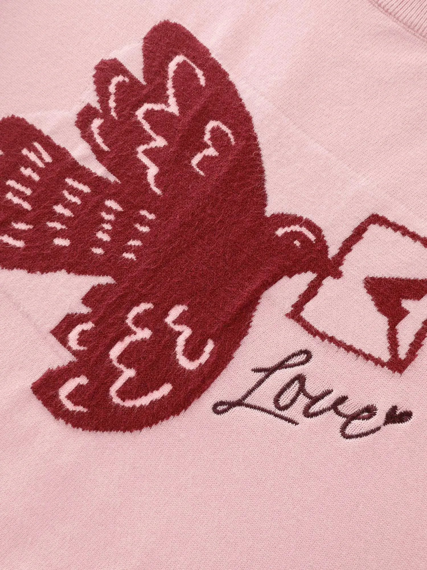 Romantic Pigeon Jacquard Pattern Pullover sold by Bloomchic product image thumbnail 5