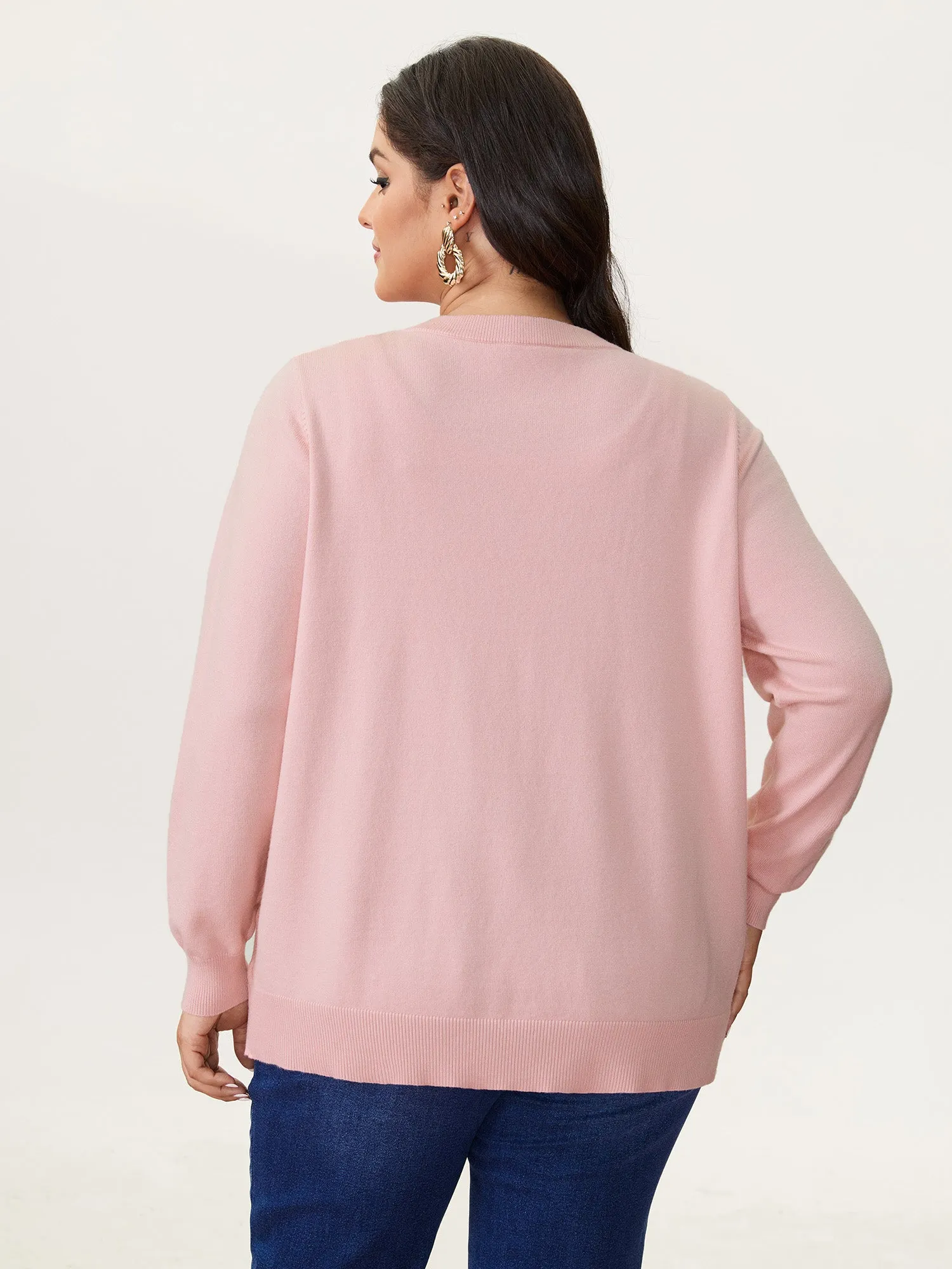 Romantic Pigeon Jacquard Pattern Pullover sold by Bloomchic product image thumbnail 4