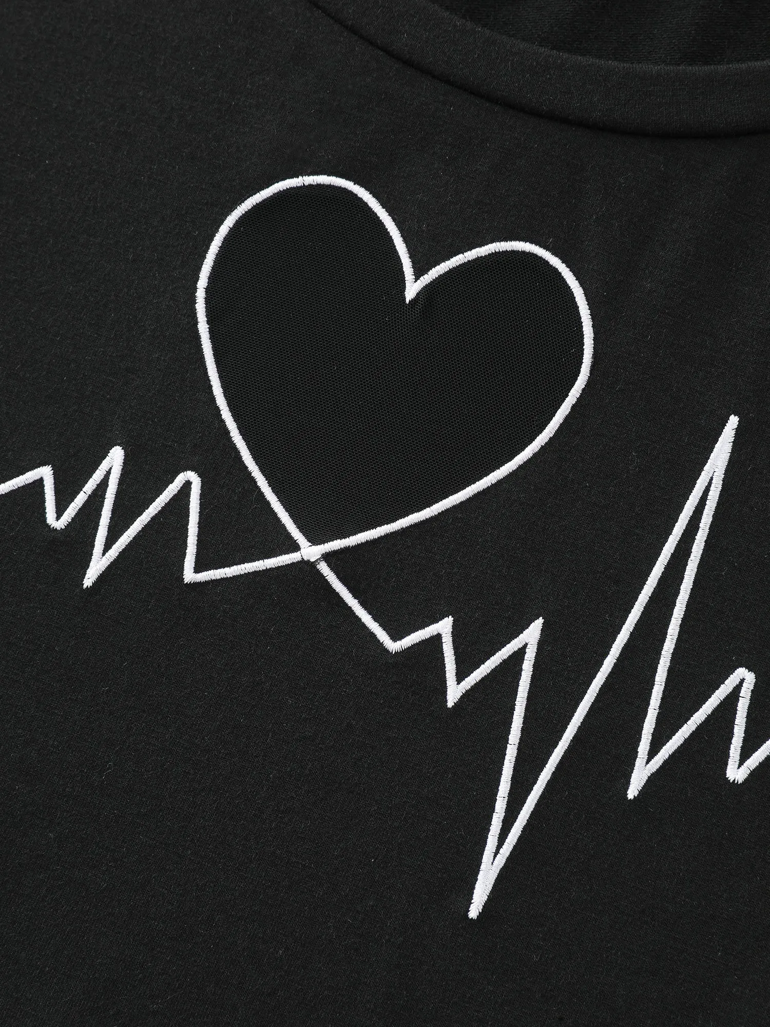 Love Notes Embroidery Cut-Out Sweatshirt sold by Bloomchic product image thumbnail 5